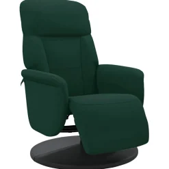 vidaXL Verstelbare fauteuil met voetensteun fluweel donkergroen