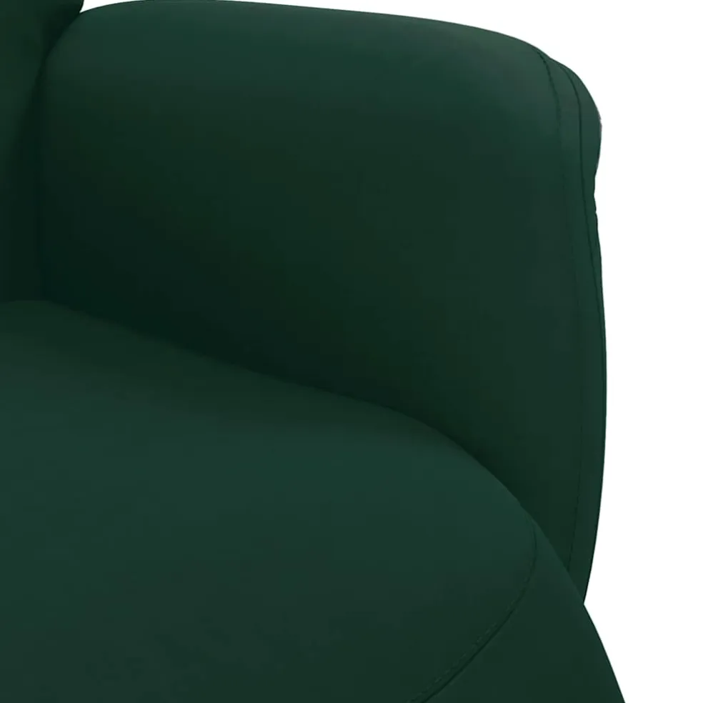 vidaXL Verstelbare fauteuil met voetensteun fluweel donkergroen