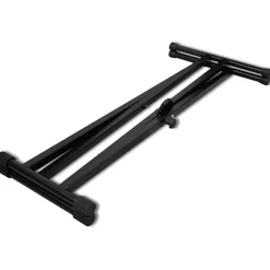 vidaXL Verstelbare keyboardstandaard dubbel X-frame