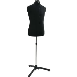 vidaXL Verstelbare Kleedvorm Man Zwart 37,5-45,5 inch Stof