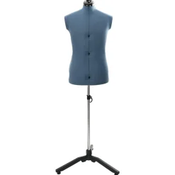 vidaXL Verstelbare Kleedvorm Man Blauw 37,5-45,5 inch Stof