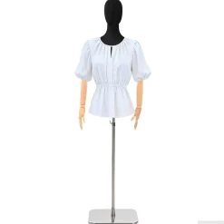 vidaXL Verstelbare mannequin van 165-213 cm met voet Vrouw PP Zwart