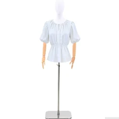 vidaXL Verstelbare mannequin van 165-213 cm met voet Vrouw PP Wit