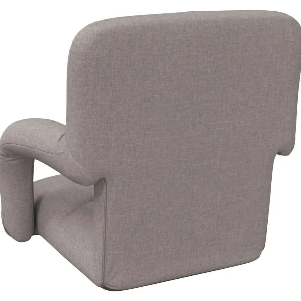 vidaXL Verstelbare vloerstoel met armleuning 5 Posities Taupe Stof