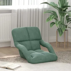 vidaXL Verstelbare vlo stoelen Zeegroen Fluweel