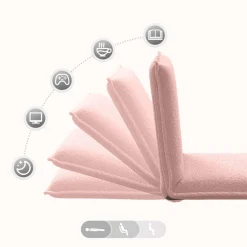 vidaXL Verstelbare vlo stoelen Roze Schapenstof