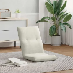 vidaXL Verstelbare vlo stoelen Crèmekleurig Fluweel