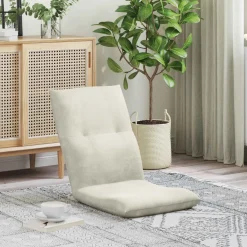 vidaXL Verstelbare vlo stoelen Crèmekleurig Fluweel