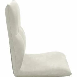 vidaXL Verstelbare vlo stoelen Crèmekleurig Fluweel