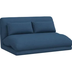 vidaXL Verstelbare vlo stoelen Blauw Stof