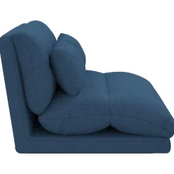vidaXL Verstelbare vlo stoelen Blauw Stof
