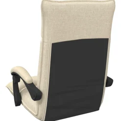 vidaXL Verstelbare vlo stoelen Crèmekleurig Stof