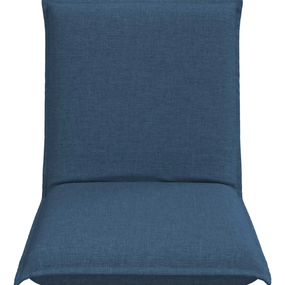 vidaXL Verstelbare vlo stoelen Blauw Stof