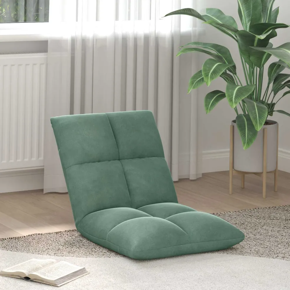 vidaXL Verstelbare vlo stoelen Zeegroen Fluweel