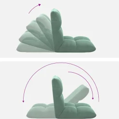 vidaXL Verstelbare vlo stoelen Zeegroen Fluweel