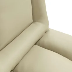 vidaXL Verstelbare vlo stoelen Crèmekleurig Kunstleer