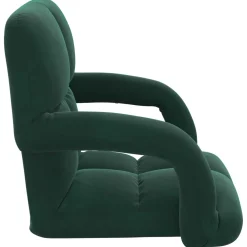 vidaXL Verstelbare vlo stoelen Donkergroen Fluweel