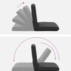 vidaXL Verstelbare vlo stoelen Zwart Kunstleer