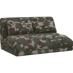 vidaXL Verstelbare vlo stoelen Legergroen Stof