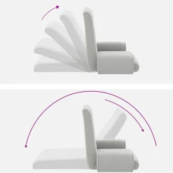 vidaXL Verstelbare vlo stoelen Wijnrood Fluweel