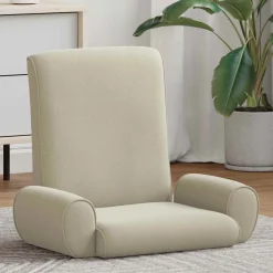vidaXL Verstelbare vlo stoelen Zand Grove Fluweel