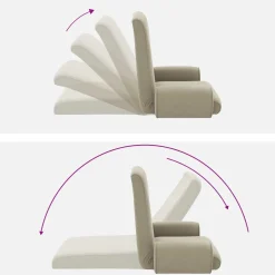 vidaXL Verstelbare vlo stoelen Lichtgrijs Stof