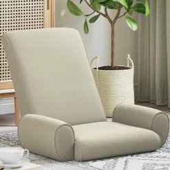 vidaXL Verstelbare vlo stoelen Lichtgrijs Stof