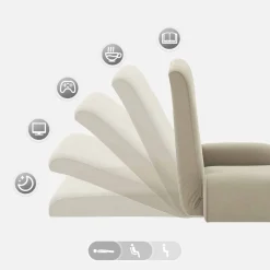 vidaXL Verstelbare vlo stoelen Lichtgrijs Stof