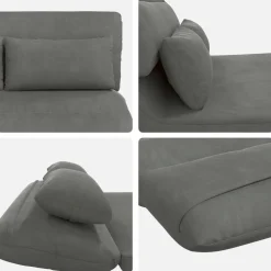 vidaXL Verstelbare vlo stoelen Donkergrijs Fluweel