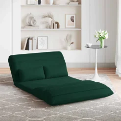 vidaXL Verstelbare vlo stoelen Donkergroen Fluweel