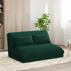 vidaXL Verstelbare vlo stoelen Donkergroen Fluweel