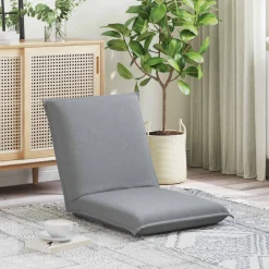 vidaXL Verstelbare vlo stoelen Lichtgrijs Stof