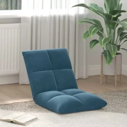 vidaXL Verstelbare vlo stoelen Blauw Fluweel