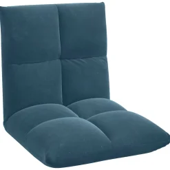 vidaXL Verstelbare vlo stoelen Blauw Fluweel