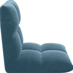 vidaXL Verstelbare vlo stoelen Blauw Fluweel