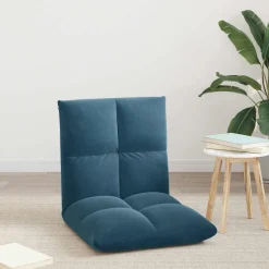 vidaXL Verstelbare vlo stoelen Blauw Fluweel