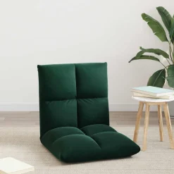 vidaXL Verstelbare vlo stoelen Donkergroen Fluweel