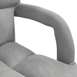 vidaXL Verstelbare vlo stoelen Lichtgrijs Fluweel