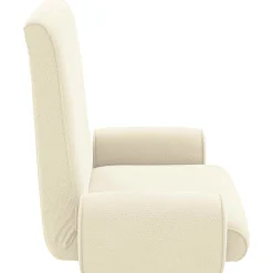 vidaXL Verstelbare vlo stoelen Crèmekleurig Grove Fluweel