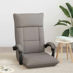 vidaXL Verstelbare vlo stoelen Taupe Stof