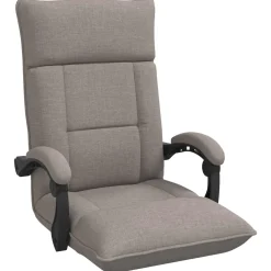 vidaXL Verstelbare vlo stoelen Taupe Stof