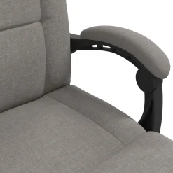 vidaXL Verstelbare vlo stoelen Taupe Stof