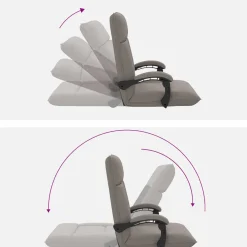 vidaXL Verstelbare vlo stoelen Taupe Stof