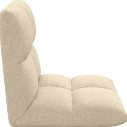 vidaXL Verstelbare vlo stoelen Crèmekleurig Stof