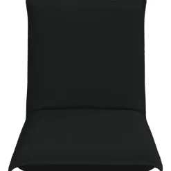 vidaXL Verstelbare vlo stoelen Zwart Stof
