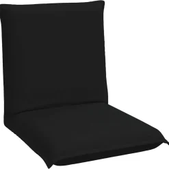 vidaXL Verstelbare vlo stoelen Zwart Stof