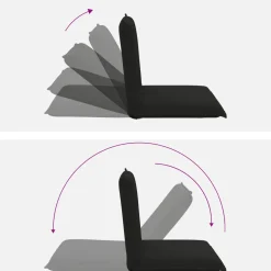 vidaXL Verstelbare vlo stoelen Donkergrijs Fluweel