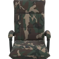 vidaXL Verstelbare vlo stoelen Legergroen Stof