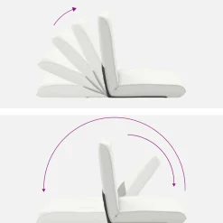 vidaXL Verstelbare vlo stoelen Wit Kunstleer