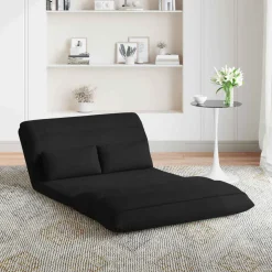 vidaXL Verstelbare vlo stoelen Zwart Fluweel